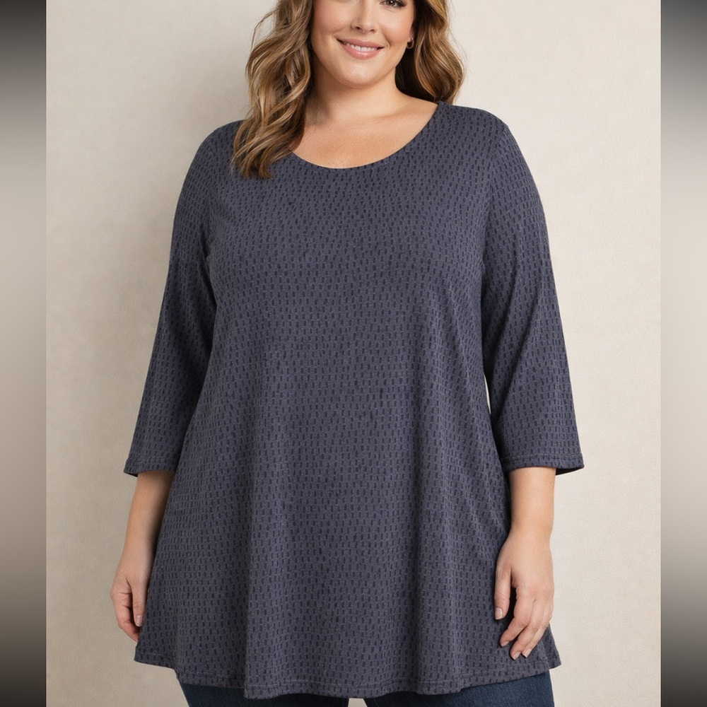 Gudrun Sjoden 100% Organic Cotton Top tunic Large artsy lagenlook